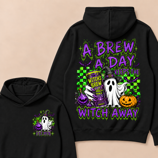 A Brew A Day Keeps The Witch Away Witch's Brew Energy Custom Your Year Hoodie