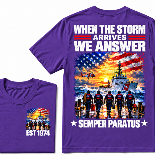 WHEN THE STORM ARRIVES WE ANSWER SEMPER PARATUS Custom Year T-shirt