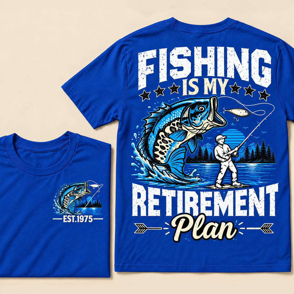 Fishing Is My Retirement Plan Custom Year T-shirt