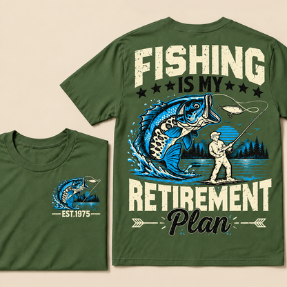 Fishing Is My Retirement Plan Custom Year T-shirt