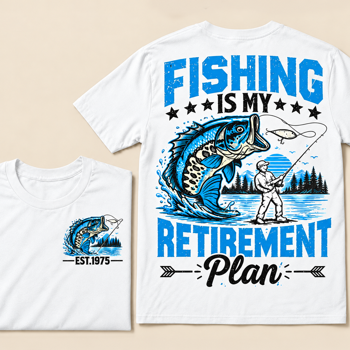 Fishing Is My Retirement Plan Custom Year T-shirt