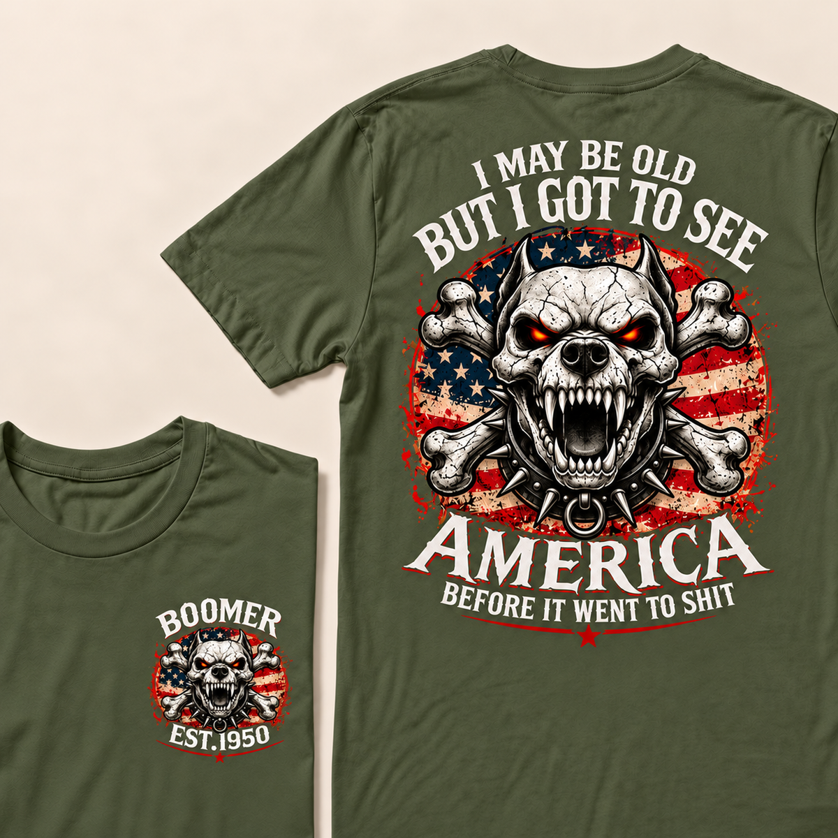 I May Be Old But I Got To See America Before It Went To Shit Custom Year T-shirt