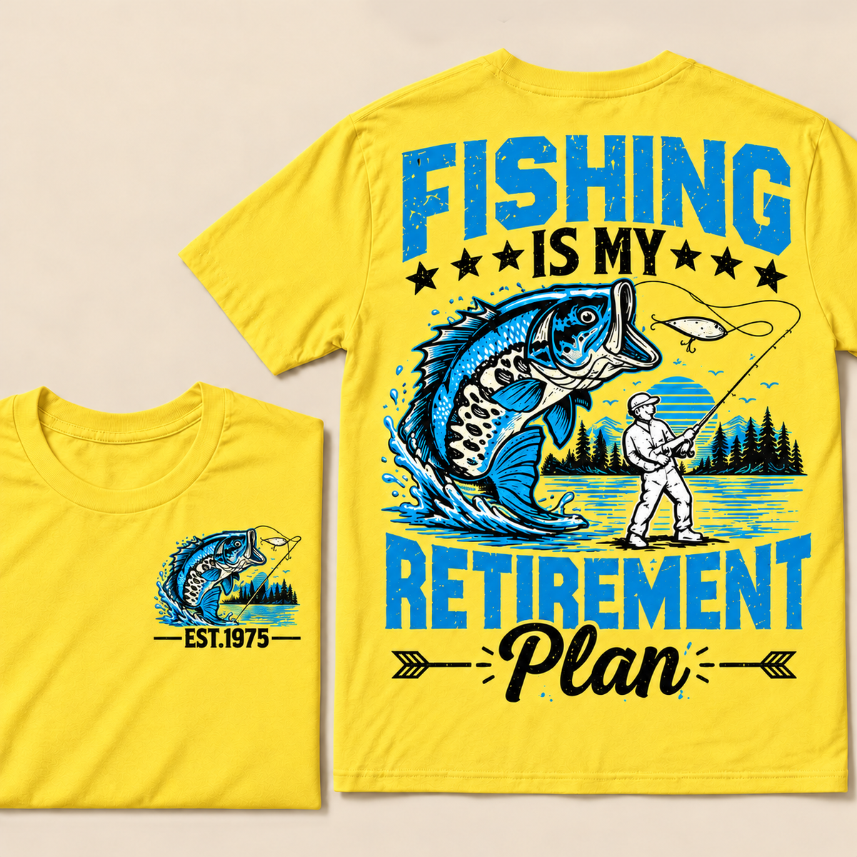 Fishing Is My Retirement Plan Custom Year T-shirt