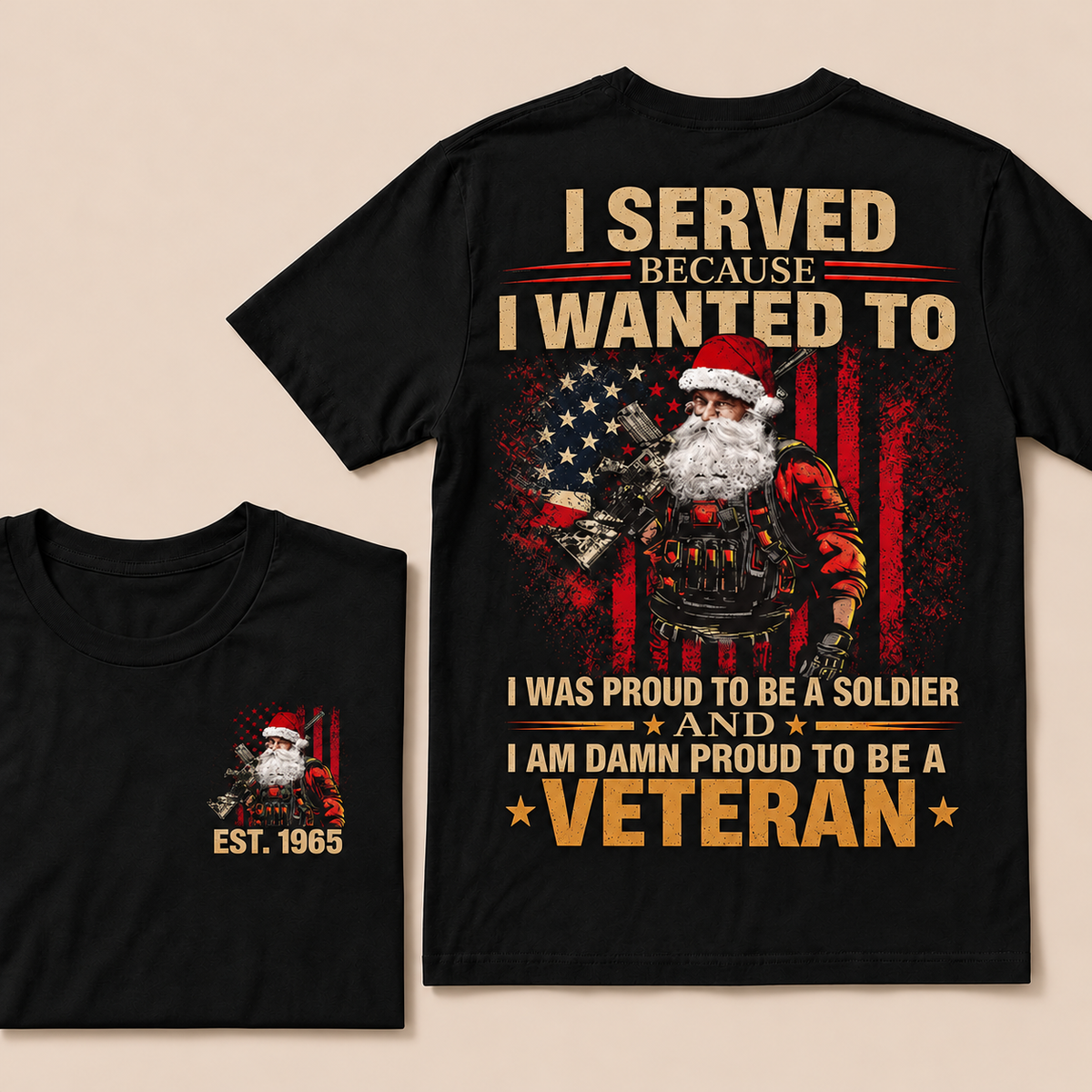 I Served Because I Wanted To I Was Proud To Be A Soldier And I Am Damn Proud To Be A Veteran Custom Year T-shirt