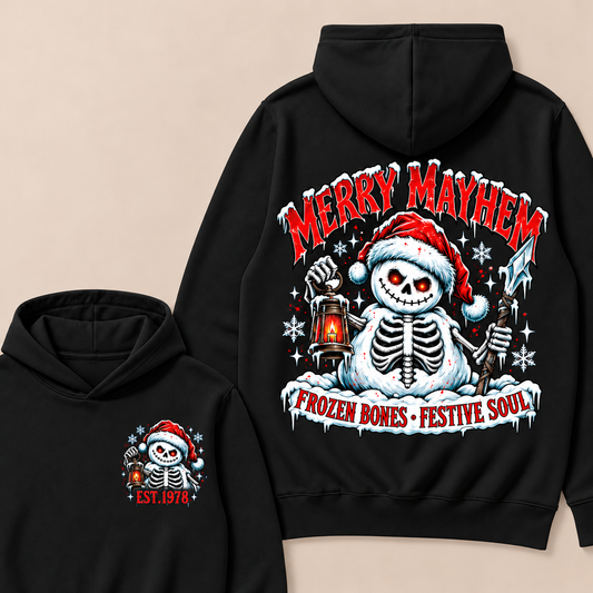 Merry Mayhem Frozen Bones · Festive Soul Custom Your Year Hoodie