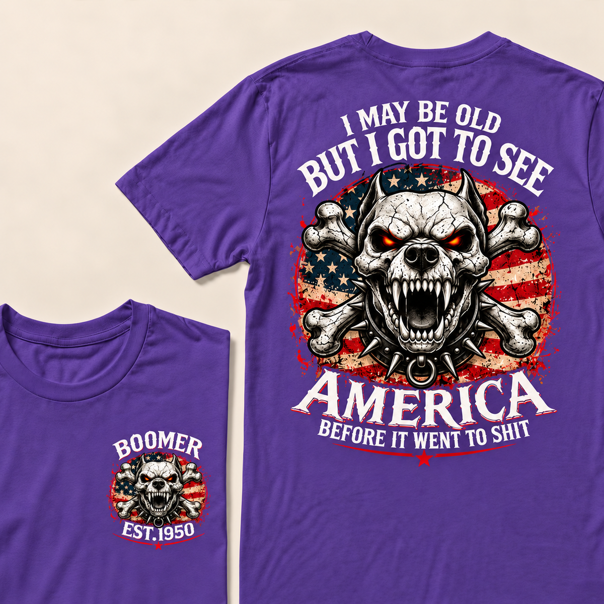I May Be Old But I Got To See America Before It Went To Shit Custom Year T-shirt