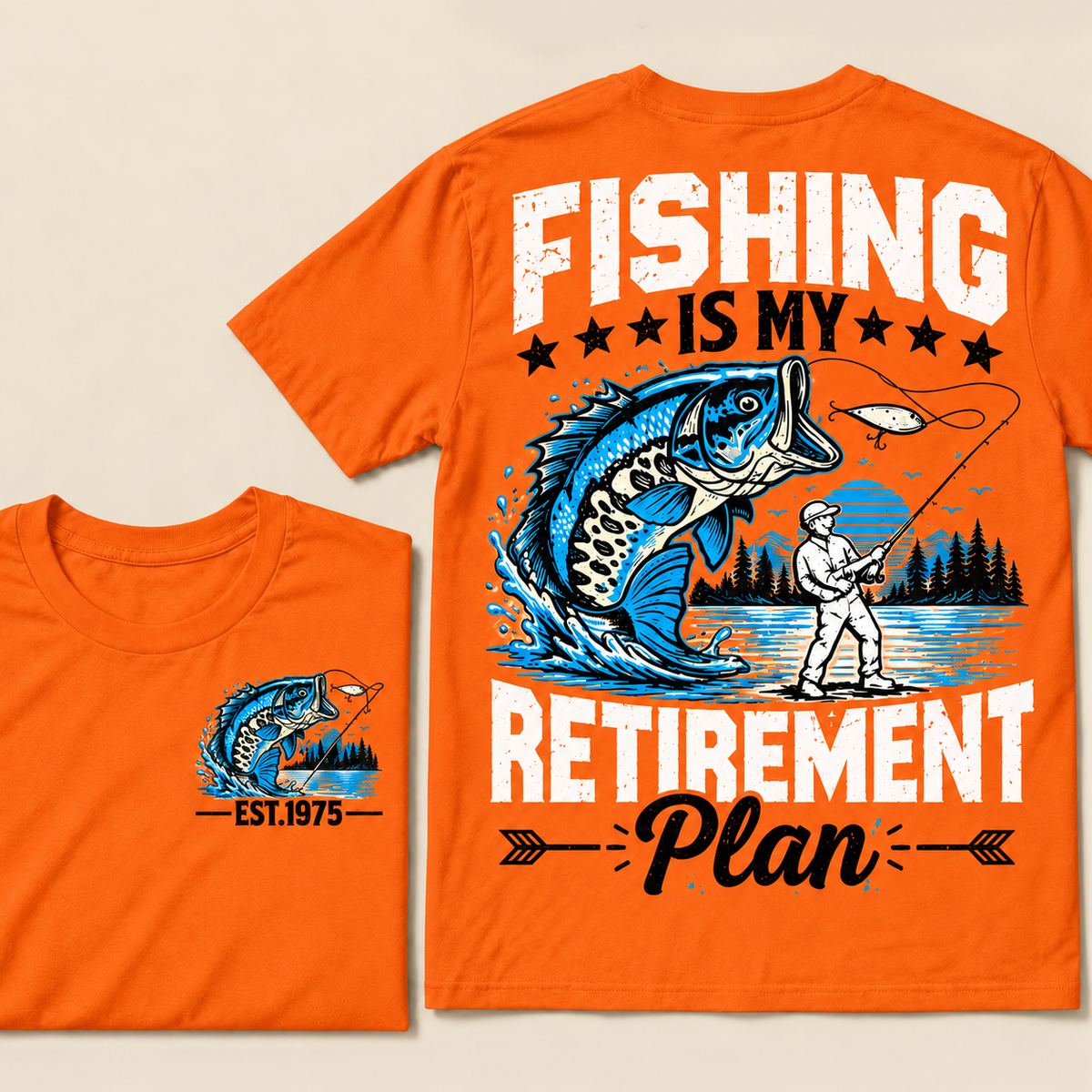 Fishing Is My Retirement Plan Custom Year T-shirt