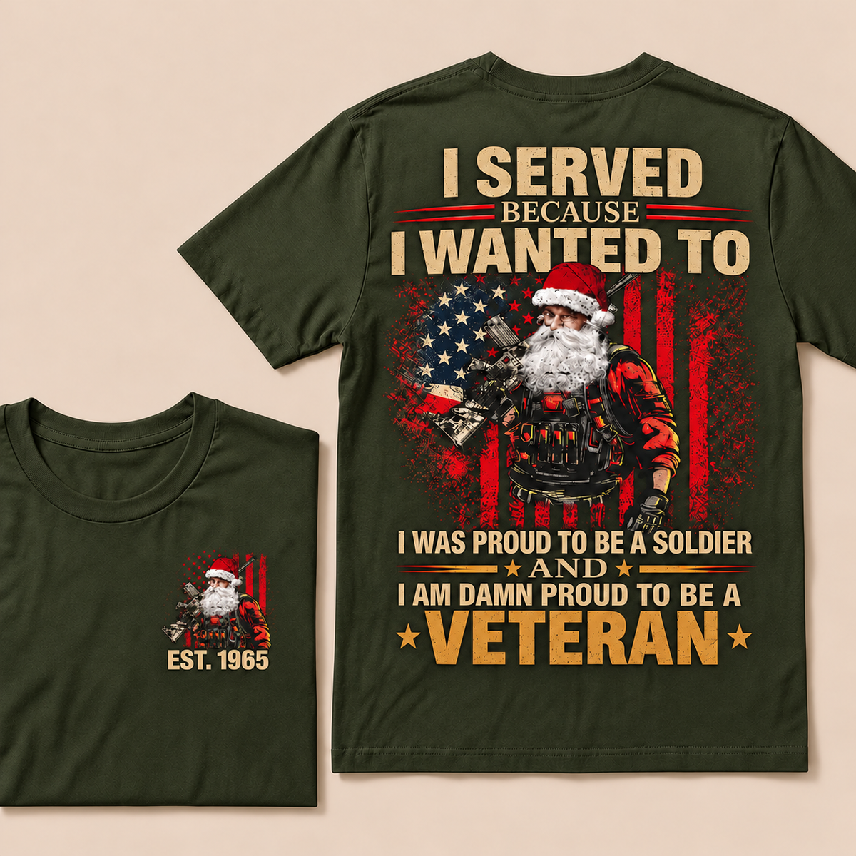 I Served Because I Wanted To I Was Proud To Be A Soldier And I Am Damn Proud To Be A Veteran Custom Year T-shirt