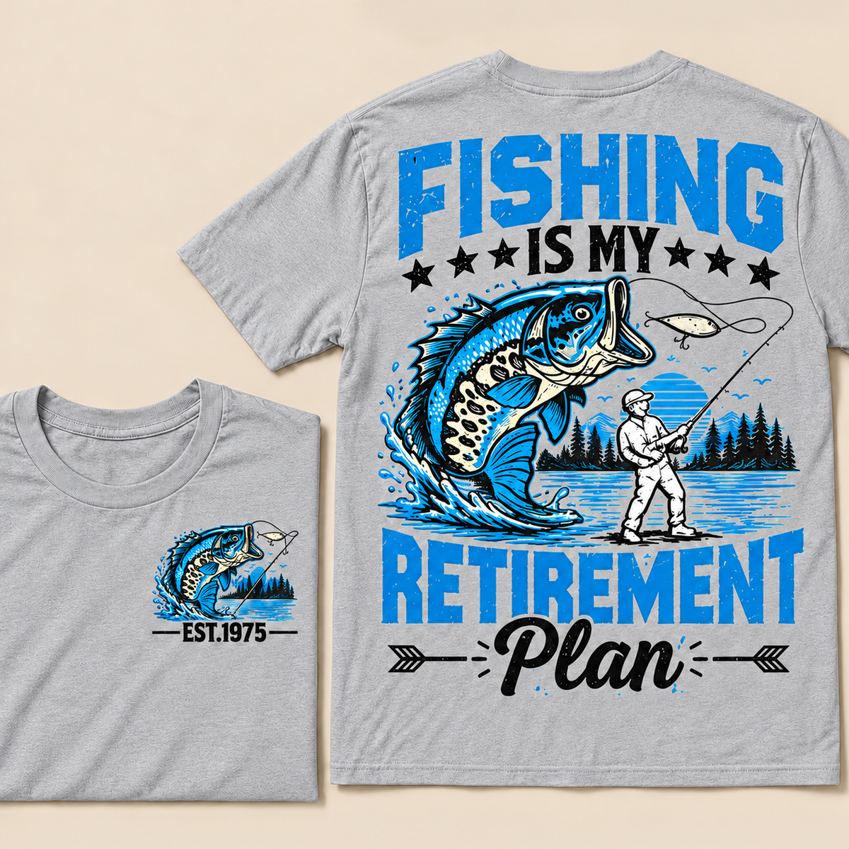 Fishing Is My Retirement Plan Custom Year T-shirt