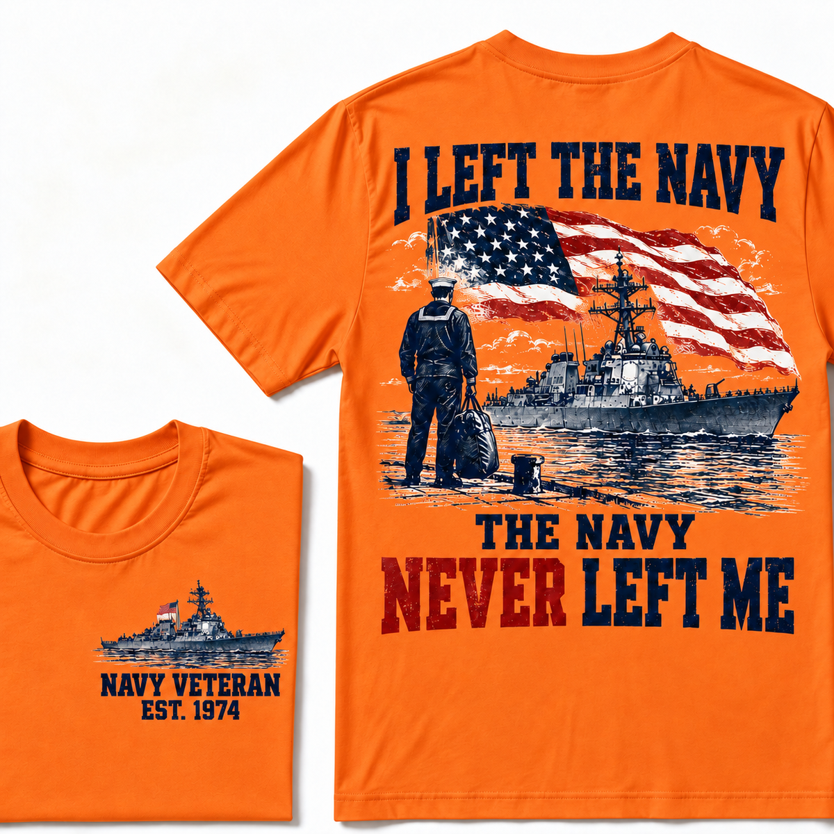 I Left The Navy The Navy Never Left Me Custom Year T-shirt