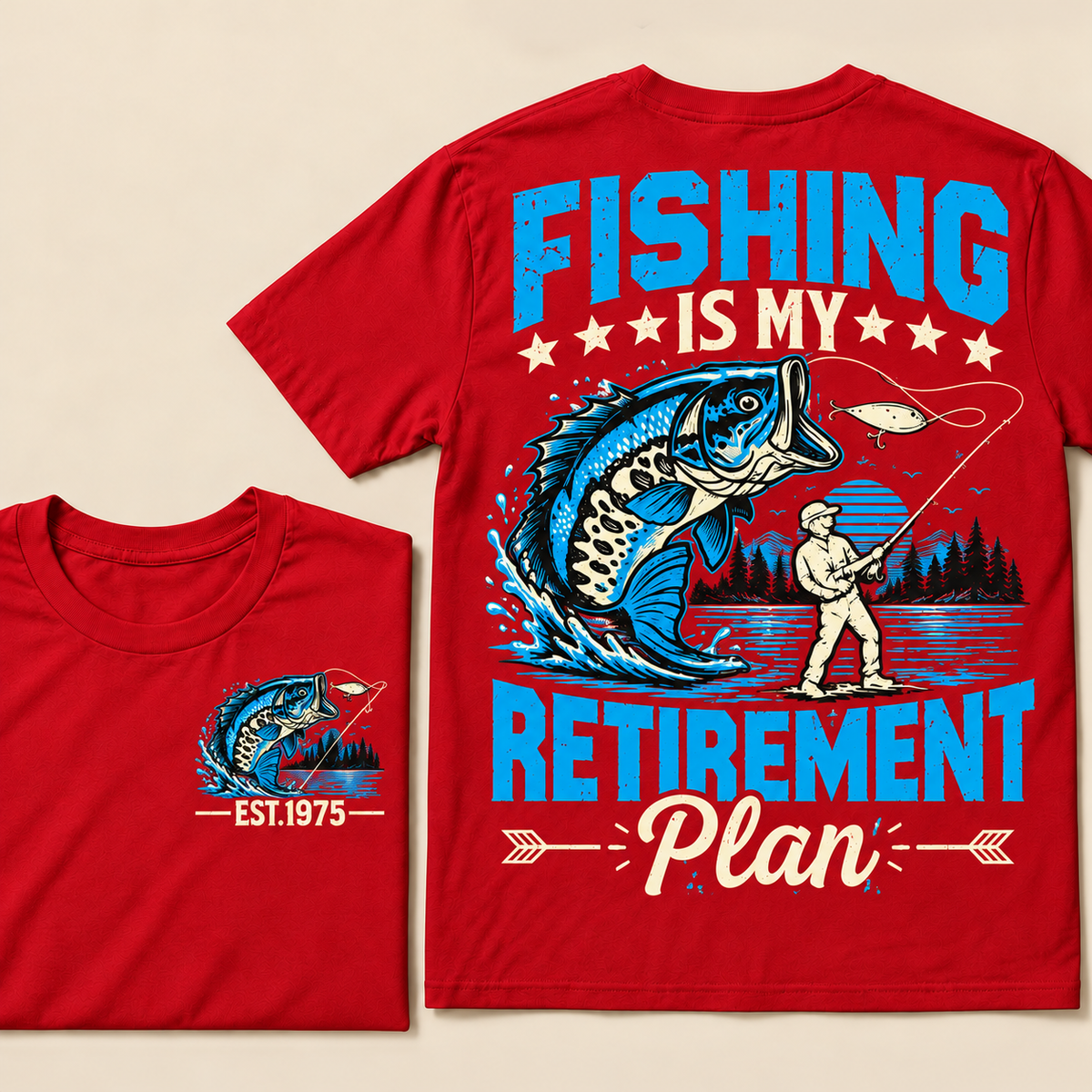 Fishing Is My Retirement Plan Custom Year T-shirt