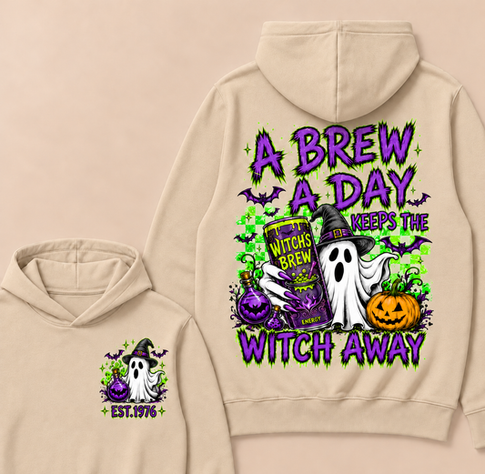 A Brew A Day Keeps The Witch Away Witch's Brew Energy Custom Your Year Hoodie