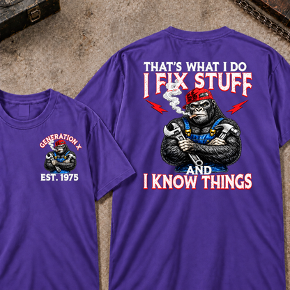 Custom EST.Year That¡¯s What I Do I Fix Stuff And I Know Things Tee