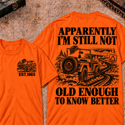 Apparently I'm Still Not Old Enough To Know Better Funny T-Shirt