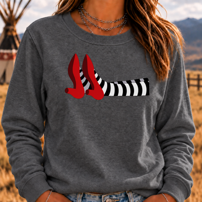 Ruby Red Slippers Boomer Retro Crewneck Sweatshirt