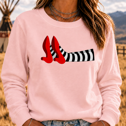 Ruby Red Slippers Boomer Retro Crewneck Sweatshirt