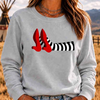 Ruby Red Slippers Boomer Retro Crewneck Sweatshirt