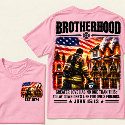 Brotherhood, Greater Love Has No One Than This: To Lay Down One's Life For One's Friends, John 15:13 Custom EST.Year T-Shirt