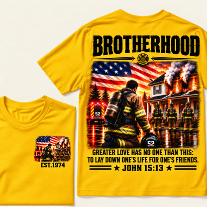 Brotherhood, Greater Love Has No One Than This: To Lay Down One's Life For One's Friends, John 15:13 Custom EST.Year T-Shirt